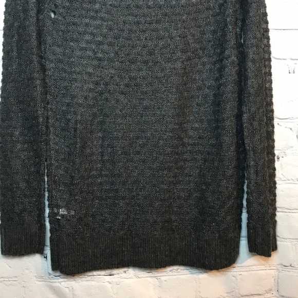 NWT Original Frenchi Gray Knit Sheer Wool Sweater - Picture 14 of 15